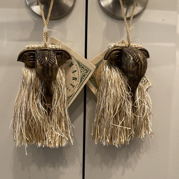 3 HALLMART COLLECTIBLES ELEPHANT KEY DOOR KEY DECORATIVE TASSELS NEW - Picture 8 of 12